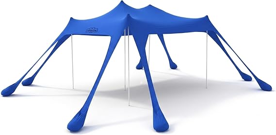 TopShade Beach Canopy Tent. Easy Setup, 10 ft x10 ft, Blue, Castle Mode