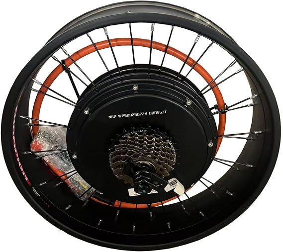 20x4.0 QS205 50H 190mm Dropout 3T/3.5T/4T/5T 72V QS 5000w Fat Bike Brushless Hub Motor Wheel for Electric Bicycle Fat Ebike 60-100kph