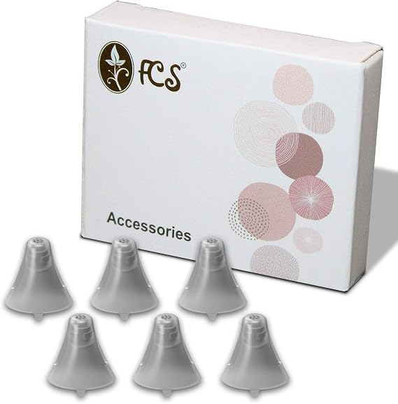 FCS Pack of 6 Click Sleeve for Siemens Signia Prompt Click-CIC(Vented-Extra Small)
