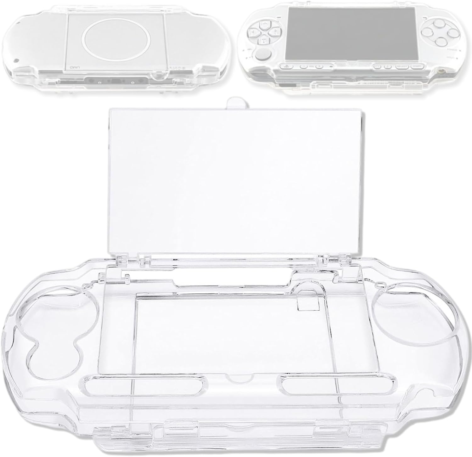 WenTigDY Clear Hard Case for PSP 20003000 Series, Protective Transparent Hard Case, Full Cover Protector Cover Case Movie Bracket, ShockproofScratch Resistant for PSP 20003000 Series