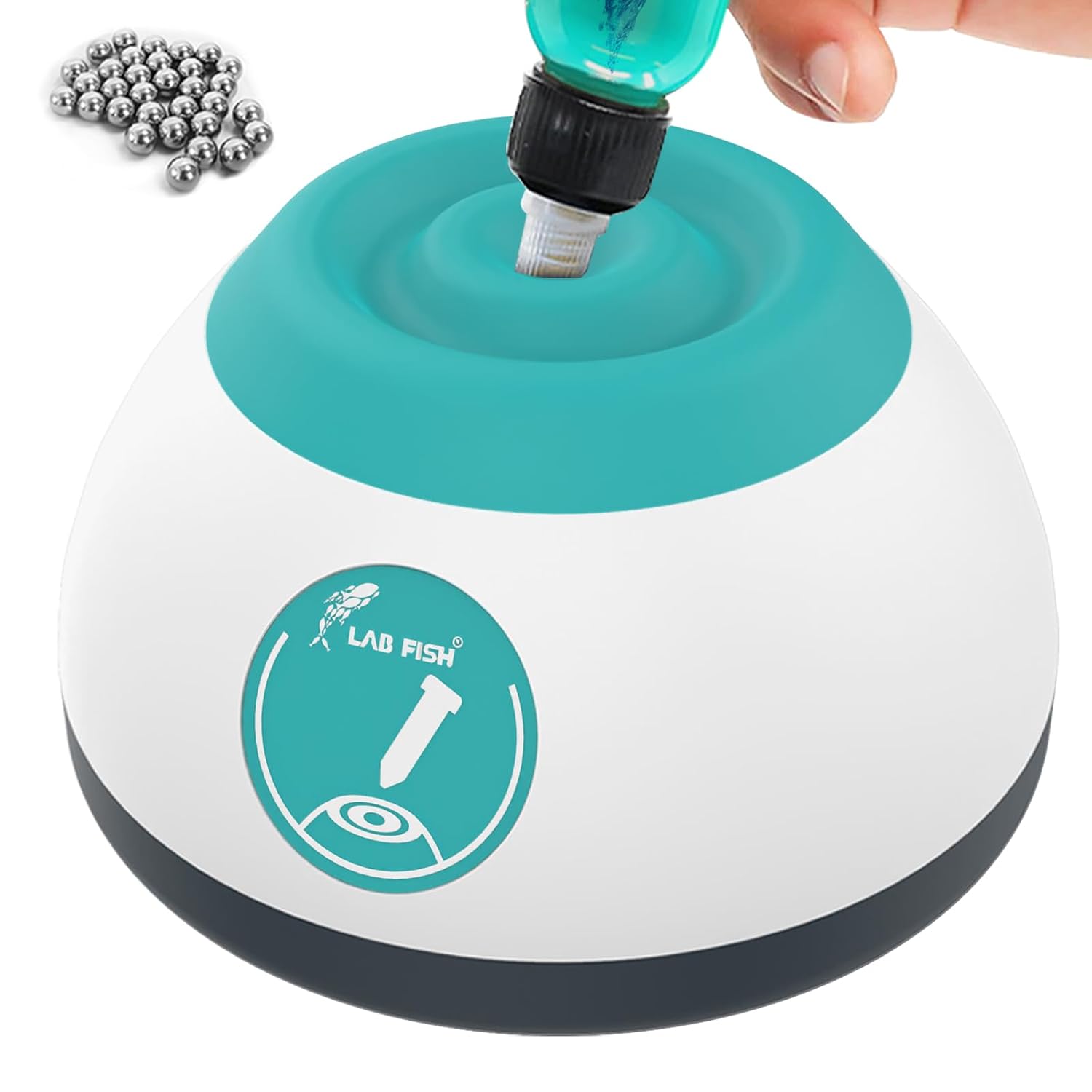 LAB FISH Mini Vortex Paint MixerNew Style 3000PRM Lab Vortex Shaker for Tubes,Lash Glue,Nail Polish,Pigment,Max.50ML