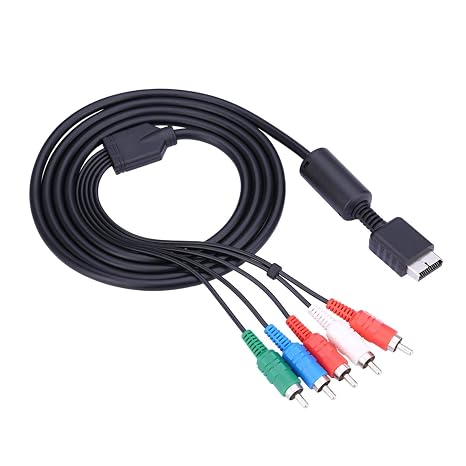 Eboxer1 Audio Video Conversion Cable AV Multi Out to Component Video Audio Cable for PS2 PS3 Gaming Consoles 181cm 1pc