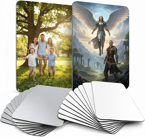 KUBO Sublimation Metal Photo Blanks (6x8) - Bulk - Sublimation Photo Blanks with White or Brushed Silver Finish - Blank Aluminum for Pictures, Signs, and Panels - Aluminum Sheet Metal