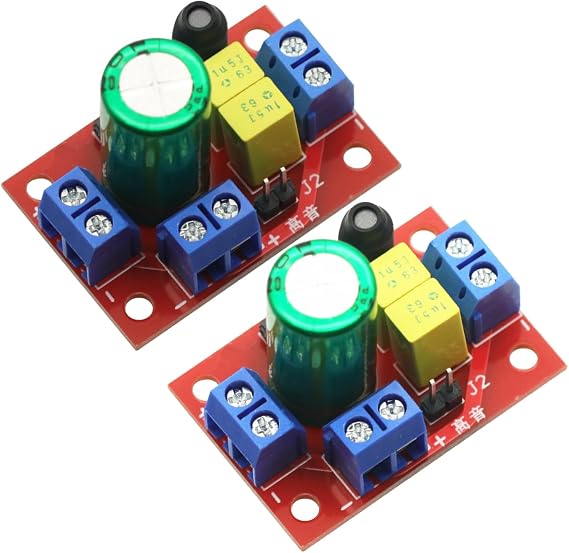2 Pcs Adjustable 2 Way Crossover Two-Way Crossover for HiFi Speaker High and Low Frequency Car Bass Audio Speaker Crossover Filter DIY Home