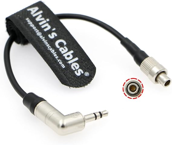 Alvins Cables Timecode Cable for Wisycom MTP60 from Tentacle Sync 3.5mm TRS to FVB 00 3 Pin Timecode Cable for Audio Ltd. A10-TX Transmitter| Zaxcom ZFR400 7.9In(20cm)