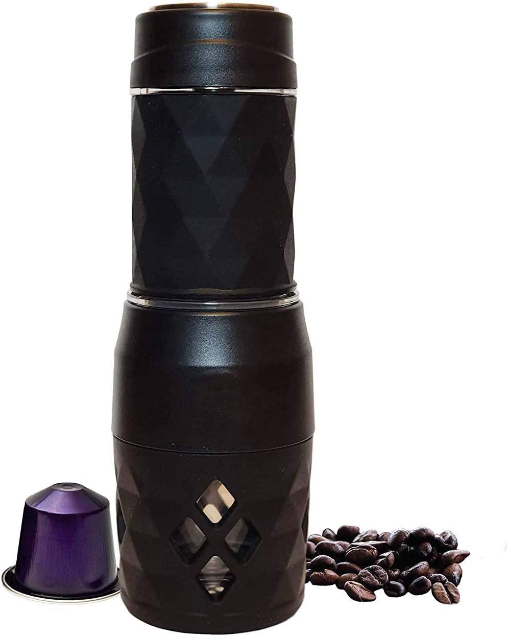 coffee machines Portable Coffee Maker Capsule - Mini Espresso Maker Machine - Hand Operated No Battery Needed - Perfect Travel Pod Coffee Maker for Hiking, Camping, Fishing and Picnics - 20 Bar Press