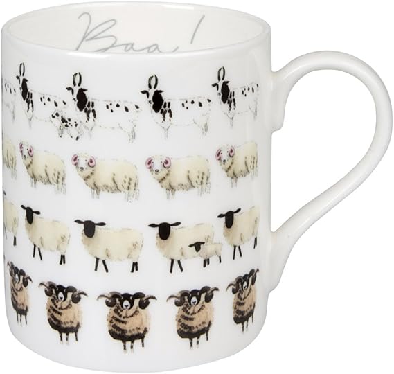Sophie Allport - Baa! Mug, Fine Bone China, Sheep Design, Gift Box, Dishwasher Safe (Standard Size, 275ml)