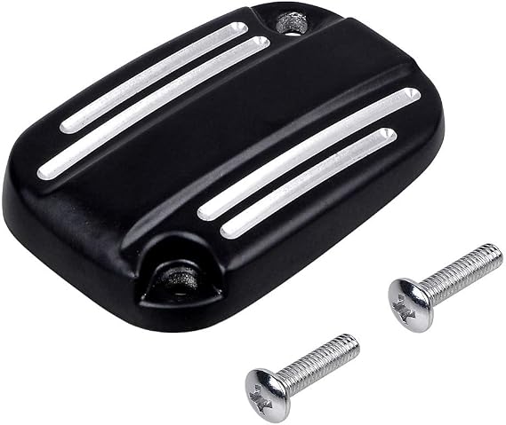 Contrast CNC Brake Master Cylinder Cover Reservoir Cap Compatible with 08-17 Harley Road King Street Electra Glide 09-13 Trike