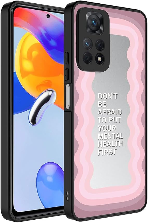 Aksesuarcim Xiaomi Redmi Note 12 Pro 4G ile Uyumlu Kılıf Aynalı Parlak Desenli Figürlü Kamera Lens Korumalı Kapak Mirror Ayna