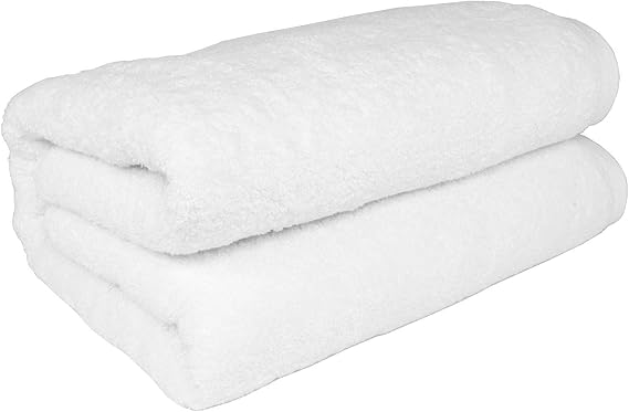 Ekstra Büyük Boy Banyo Havluları - Beyaz, Otel ve Spa için %100 Pamuklu Türk Havluları, Maksimum Yumuşaklık ve Emici Banyo Çarşafı, Ağır Ağırlık 950 Gram 1105 gr (Large 100 x 87 inç) (4'lü Paket)