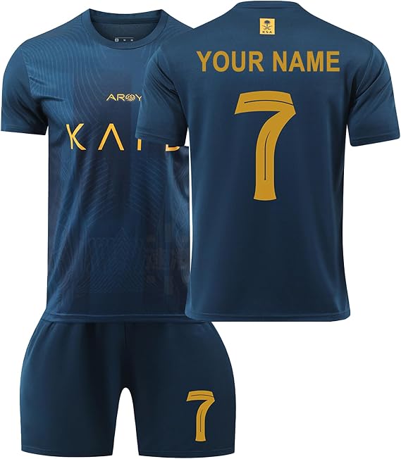 Football Kits for Kids and Adults, Personalized Football Jersey Shirts with Name Number, Gifts for Fans Boys
