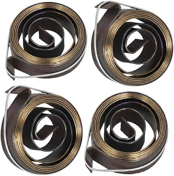 COMOK 4Pcs 6mm Width Metal Drill Press Quill Feed Return Coil Spring Assembly, 35 x 6mm