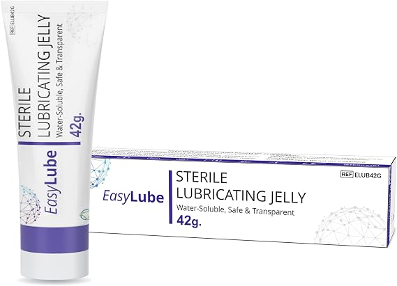Sterile Lubricating Jelly, Water-Soluble, Safe & Transparent Tube with Easy-to-Use Flip Cap (42g - Pack of 1)