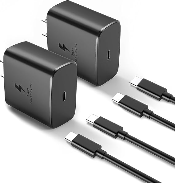 2025 Super Fast Charger Type C, 45W USB C Wall Charger Fast Charging for Samsung Galaxy S25 Ultra/ S25/S25+/S24+/ S24 Ultra/S24/S24+/S23 Ultra/S22 Ultra/S21 Ultra