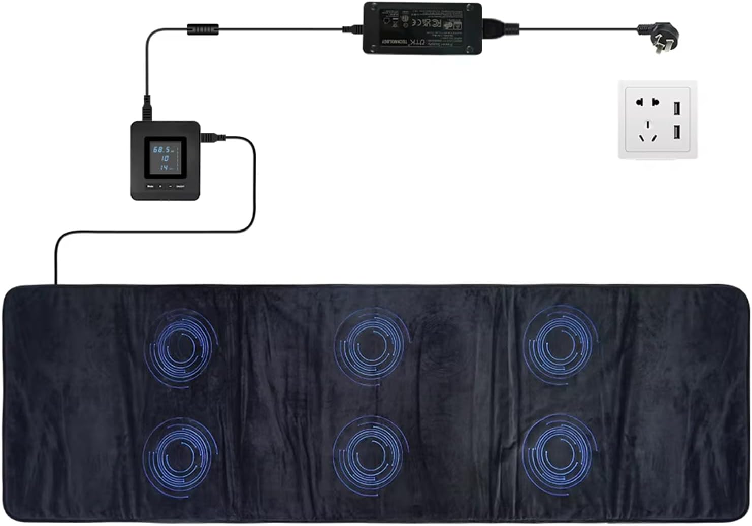 BioPEMF Mat, 0.5-72Hz, 10 Modes Intensity, Mimic Earth Magnetic Field for Sleep, Energy, Balance