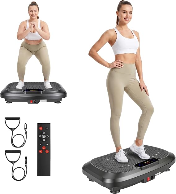 POWERFUEL Large Vibration Plate Exercise Machine for Lymphatic Drainage