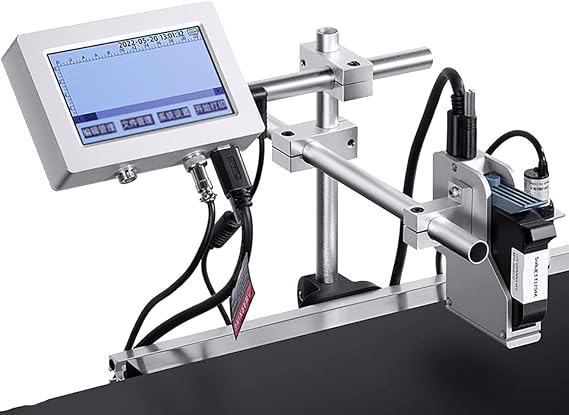 Industrial Inkjet Printer, Batch Coder for Automatic Coding, Thermal Inkjet Printing for Text, Excel, BMP, USB - Supports Expiry Date & Barcode Printing
