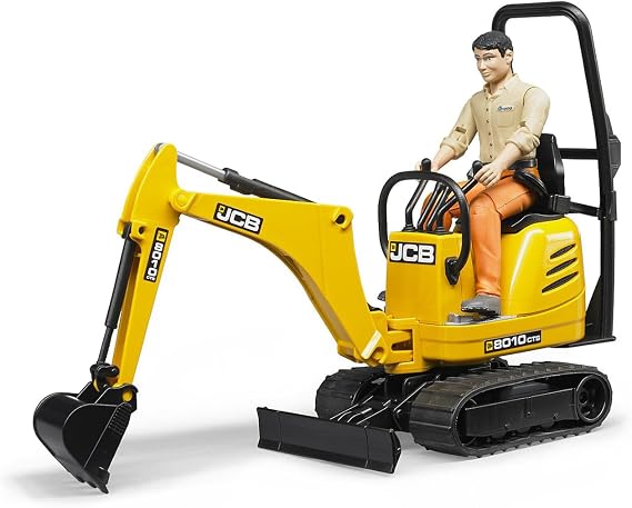Bruder Jcb Micro Excavator 8010 Cts and Construction Worker (Colors May Vary)