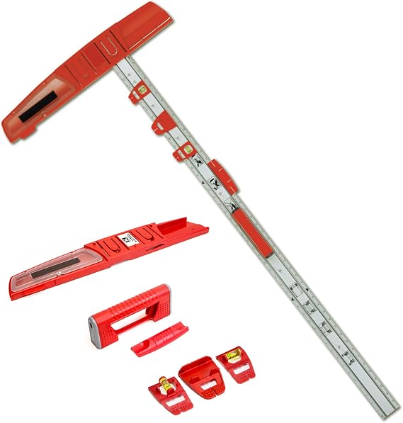Kapro - 314 Set & Match System - Mark & Level - With Ruler, Slide & Lock Vials, T-Square Head Handle & Knife Guide - Magnetic - Aluminium - 48
