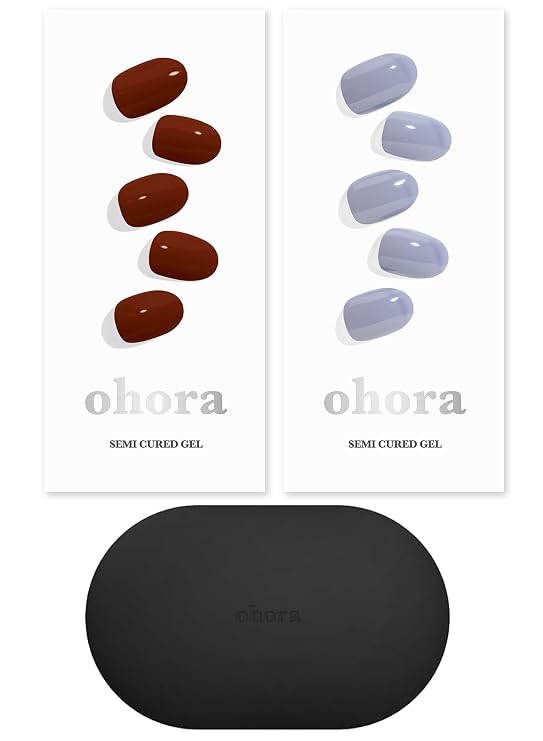ohora Semi Cured Gel Portable Starter Set (N Chilly & N Cream Cloud & Portable Gel Lamp) - Professional Salon-Quality Nail Care