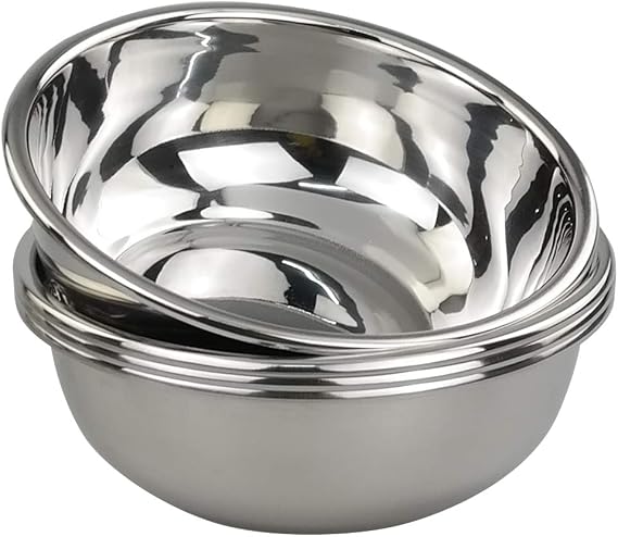 18/10 Stainless Steel Nesting Mixing Bowls for Meal Prep, Set of 4