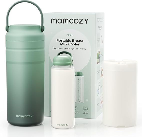 Momcozy Portable Breast Milk Cooler for Travel, Leak Proof Small Freezer