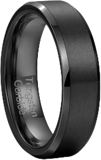 Men's Wedding Rings, Men's Tungsten Rings, 6mm and 8mm, Comfort Matte Men's Wedding Rings, Comfort Fit