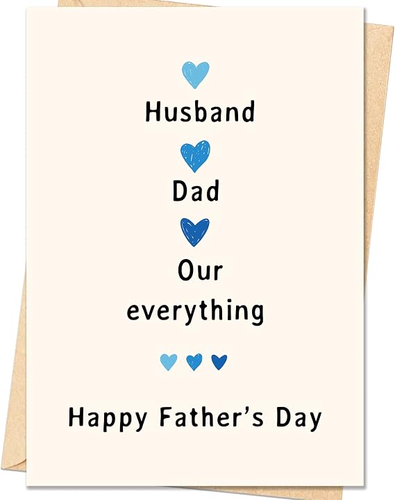 IDU Fathers Day Card Gifts for Husband, Fathers Day Card Gifts from Wife