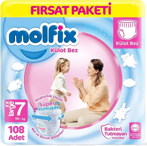 Molfix Külot Bebek Bezi 7 Beden Fırsat Paketi 27 * 4 108 Adet