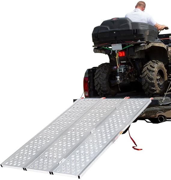 Black Widow 6' 5" ATV UTV Loading Ramp, 1,500 lb Cap, Aluminum, Folding