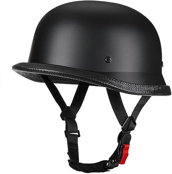 Retro Open Face Helmets ECE/DOT Approved Unisex Adult, Vintage German Motorcycle Half Helmet, Motorbike Jet Helmet for Bicycle Chopper Cruiser Scooter with Quick Release Buckle