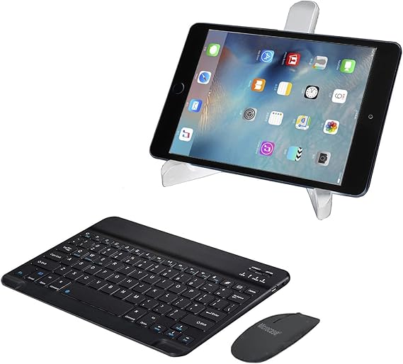 Bluetooth Keyboard and Mouse(TR Sticker)+Tablet Stand AL2765 Compatible with Microcase Samsung Galaxy Tab S6 Lite P610