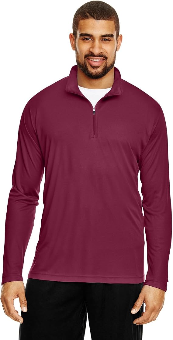 Team 365 Men's Zone Performance Quarter-Zip L SPORT MAROON