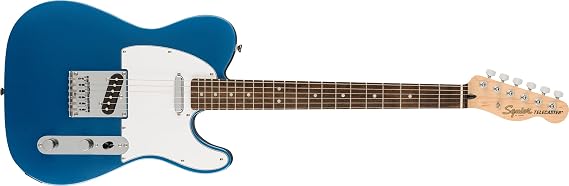 Squier Affinity Series Telecaster Electric Guitar, Lake Placid Blue, Laurel Fingerboard