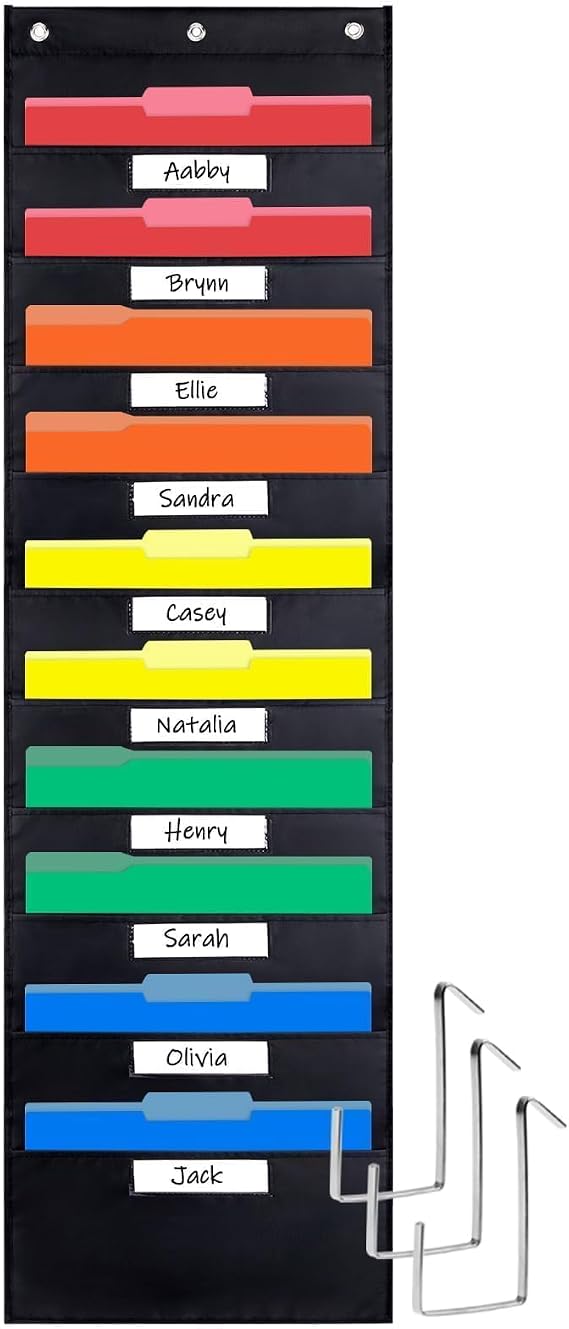Opret Storage Pocket Chart 10 Pockets Hanging with 3 Hangers