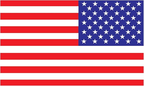 Reverse American Flag US Flag 3x5 Vinyl Decal Sticker for Cars Trucks Laptops etc... (Red White and Blue)