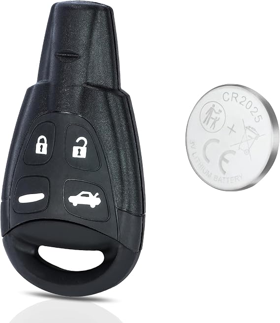 Beefunny Remote Key Fob Replacement for Saab 9-3 9-5 2003 2004 2005 2006 2007 2008 2009 2010 2011 Smart Entry Car Remote Control KeyFob 4 Buttons 433MHz FCC ID: LTQSAAM433TX
