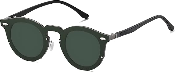 Adjustable Tint Polarized Sunglasses ND Filter Round Glasses with 117 Gear Control, UV400 for Outdoor Sport