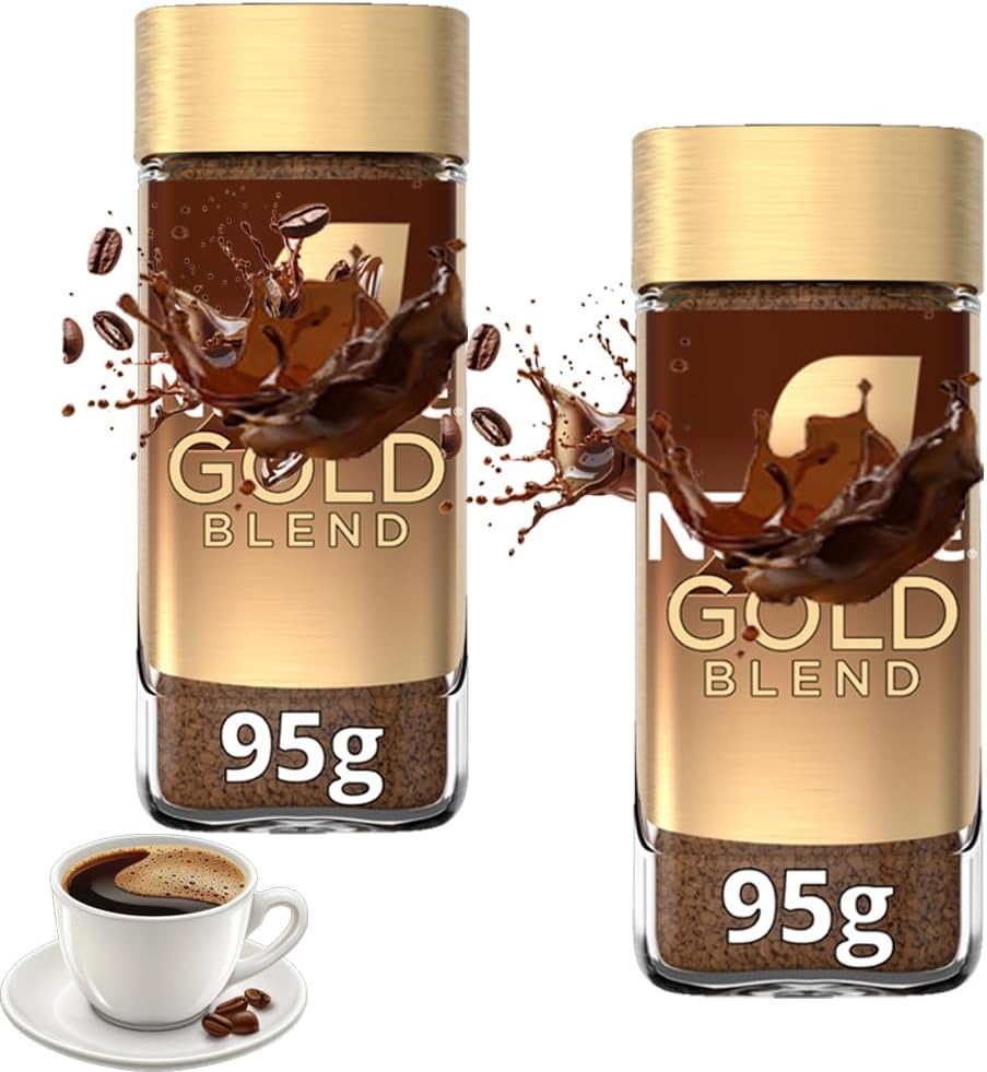 Gold Blend Instant Coffee 95g – Rich & Smooth Premium Coffee, Pack of 24  6 – Instant Soluble Product for Home, Office & Travel Pack of 02, Gold Blend Instant