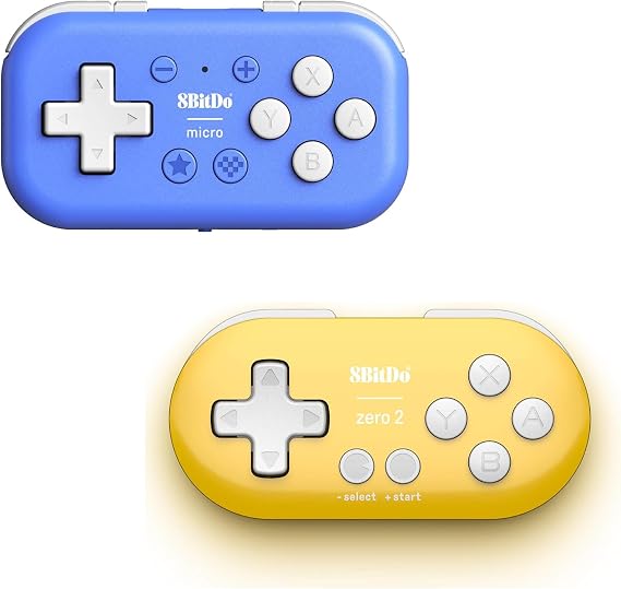 Nargos 8Bitdo Zero 2 & Micro Bluetooth Key Chain Sized Mini Controller for Nintendo Switch, Windows, Android and macOS