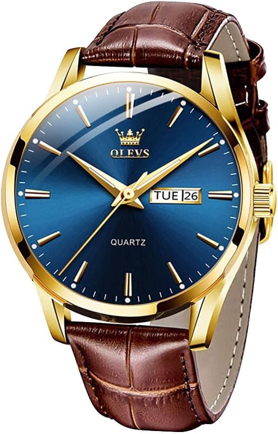 Men's Watch Leather Strap Waterproof Watch Man Analogue Quartz Ultralight Men's Watches Optional Black Blue White Dial