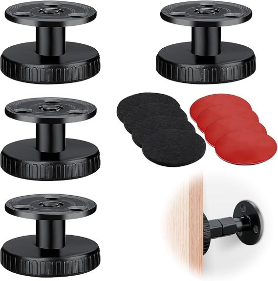 Headboard Stoppers Black Bedside Fixer 4Pcs Headboard Fixings Adjustable