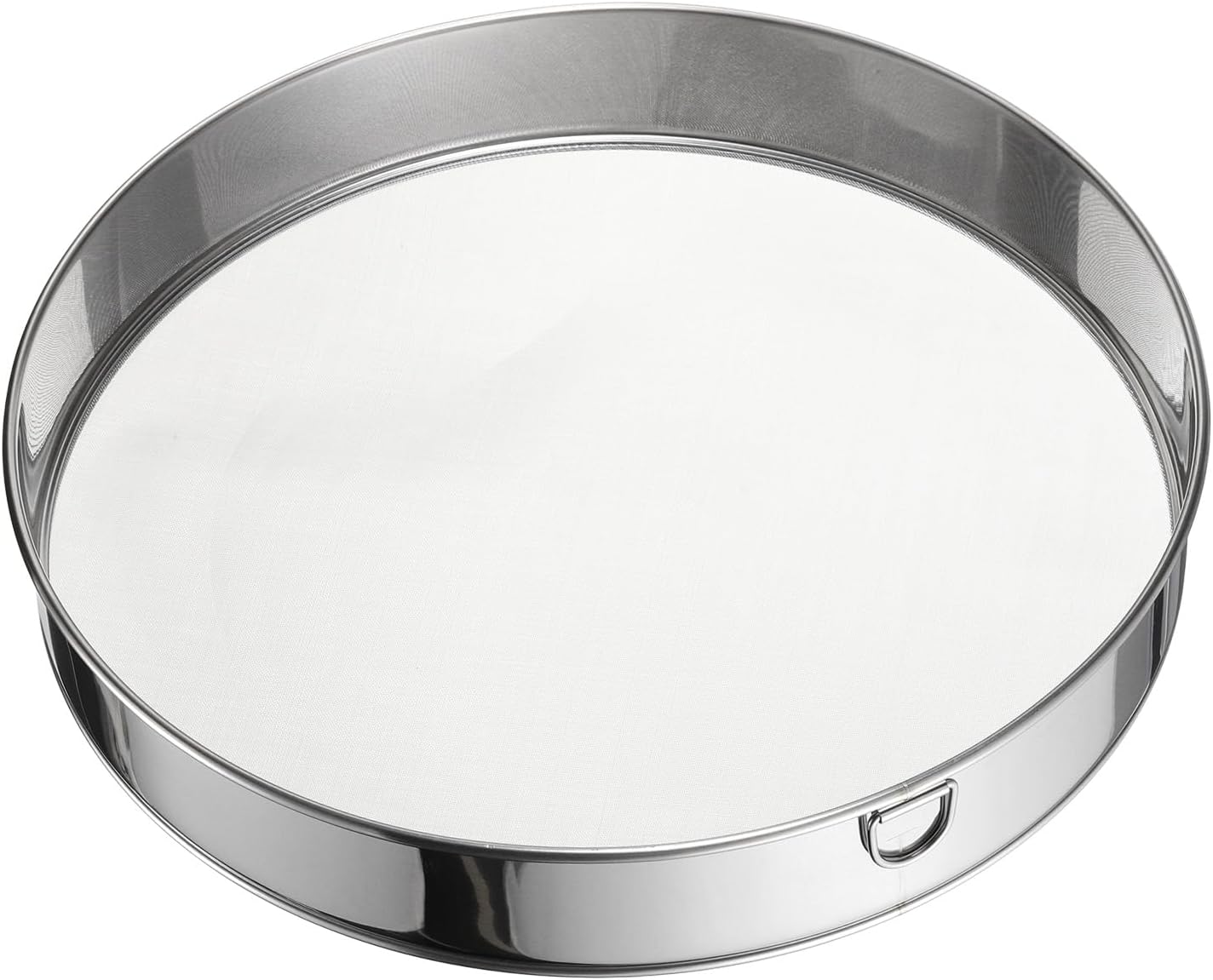 sourcing map 304 Stainless Steel Flour Sifter, 12Inch 60 Mesh Round Sifter Flour Sieve Mini Fine Mesh for Baking Cake Bread, Silver