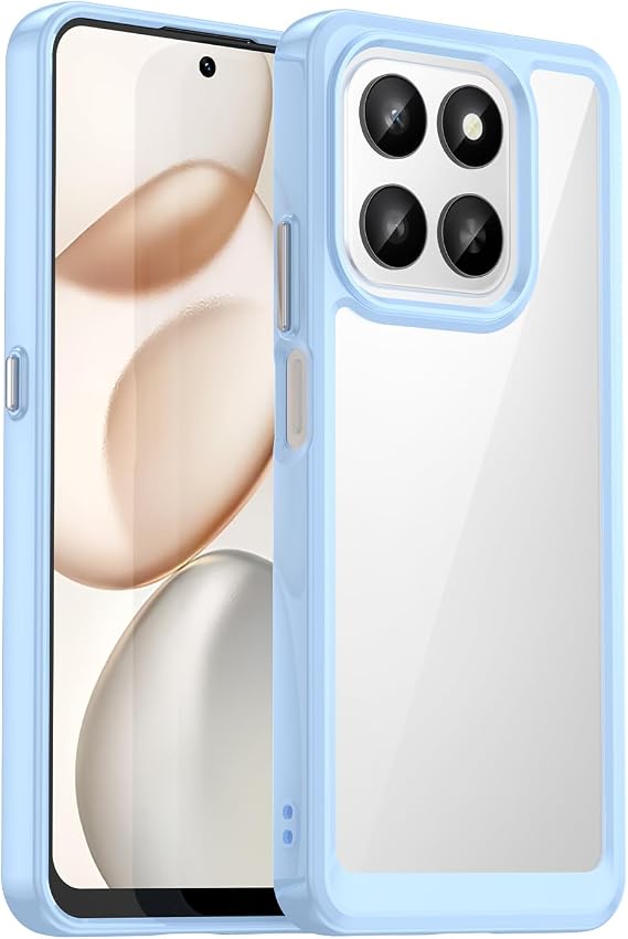 Phone Case for HONOR 400 Smart 5G [Blue] - Transparent Acrylic Hard Cover for HONOR 400 Smart