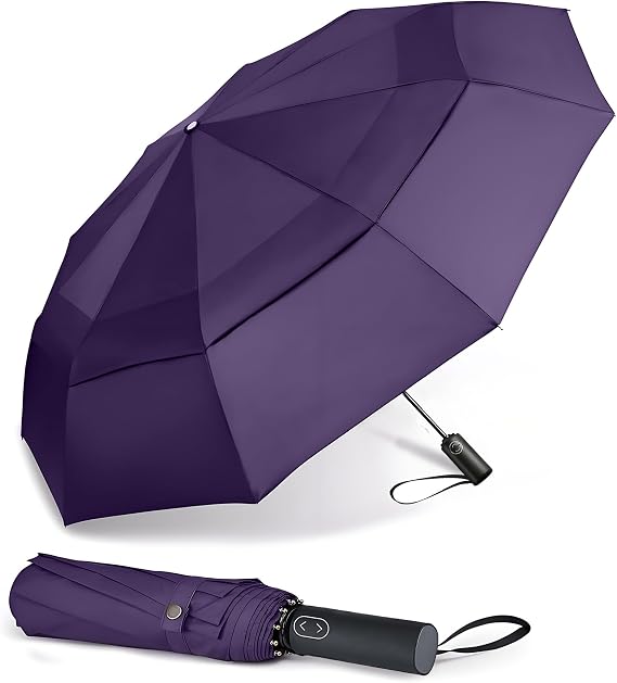 MRTLLOA Compact Golf Umbrella, 10 Ribs Vented Windproof Travel