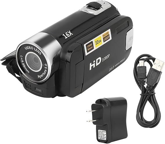 Digital Camcorder, DH-90 16X Digital Zoom 2.7 Inch Colourful Display Screen, High Definition Camera Image Video Camcorder