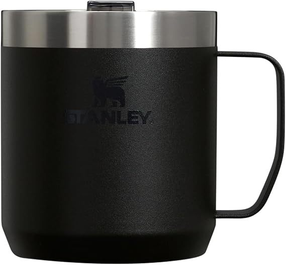 Stanley Stay-Hot Camp Mug, 12 oz, Black 2.0