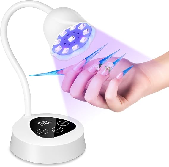 UV LED Nail Lamp, 30W Rechargeable Mini UV Light