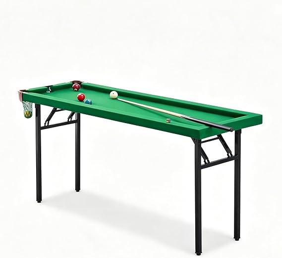 Foldable Pool Table, Folding Pool Table for Space-Saving Home Use