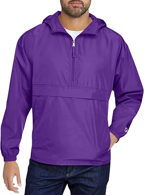 Champion Mens Packable Anorak Quarter-Zip Jacket